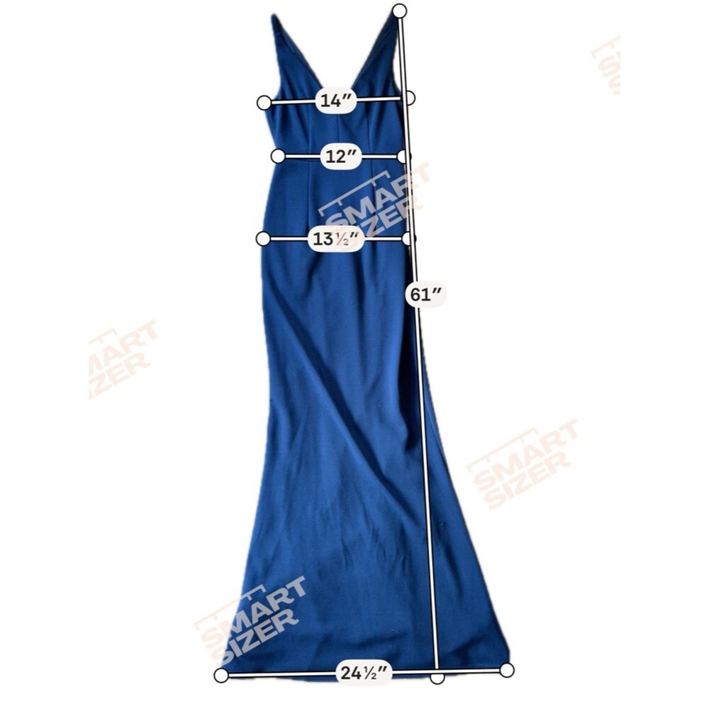 Lulus Melora Navy V-Neck Sleeveless Fit and Flare Evening Gown Women’s Size S - Picture 8 of 10